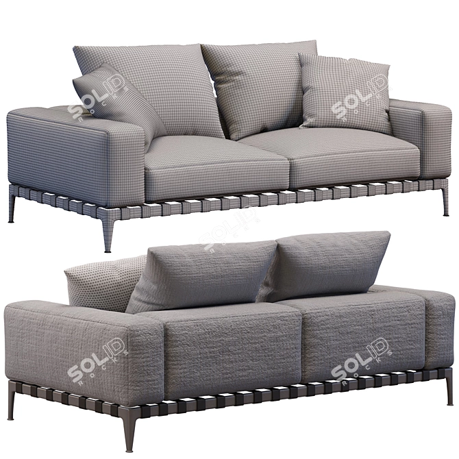 Flexform Gregory Sofa: Stylish and Functional 3D model image 4