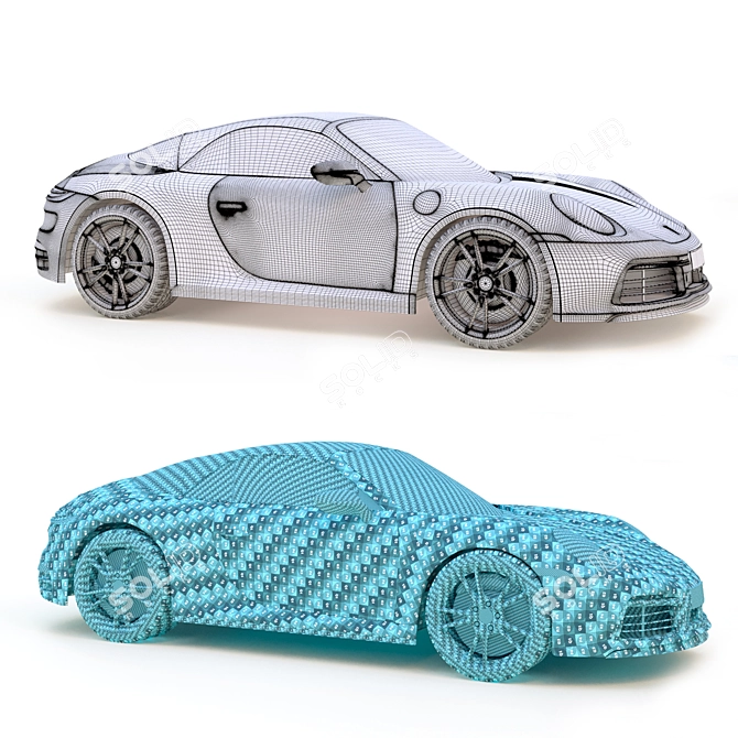 Sleek Porsche 911 Cabriolet 3D model image 7