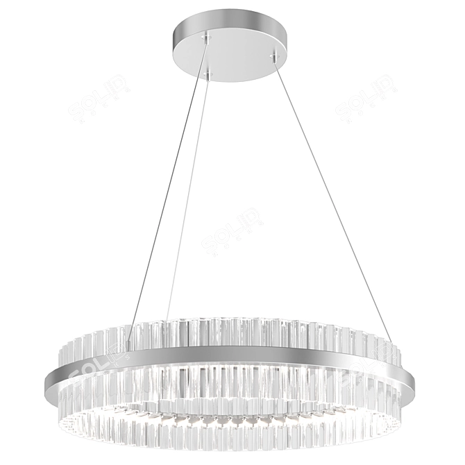 Title: CHERIO Pendant Lamp - Chrome/Clear 3D model image 3