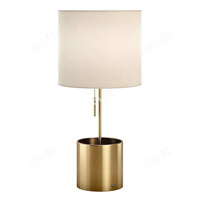 Pratt 19 Brass Table Lamp 3D model image 1