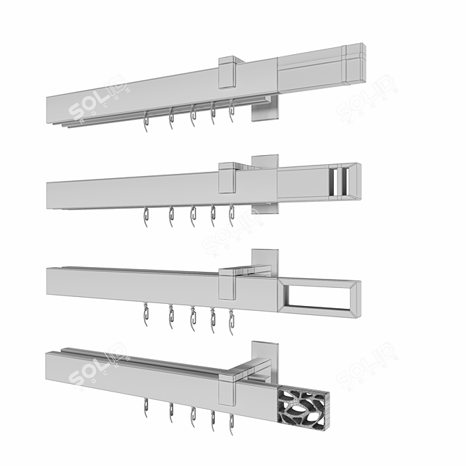 Artex High-Tech Cornice: Cutting-Edge Design! 3D model image 5