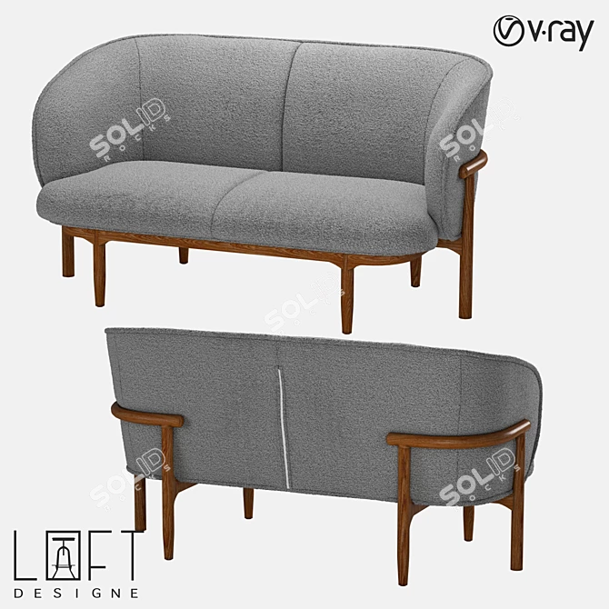 Modern LoftDesign 2008 Sofa 3D model image 1