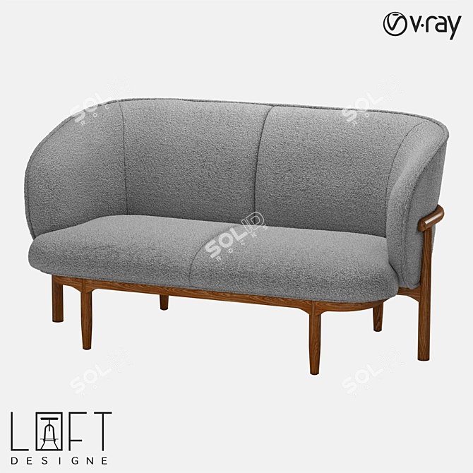 Modern LoftDesign 2008 Sofa 3D model image 3