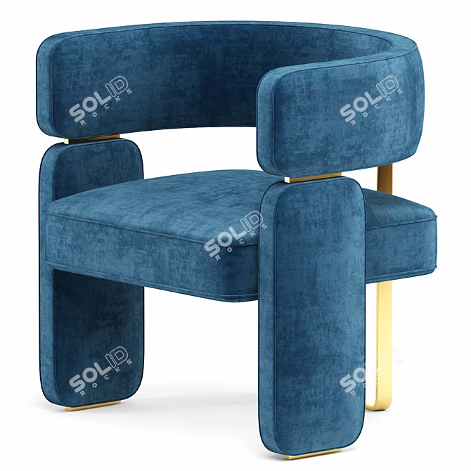 Contemporary Armchair Replica 3D model image 3