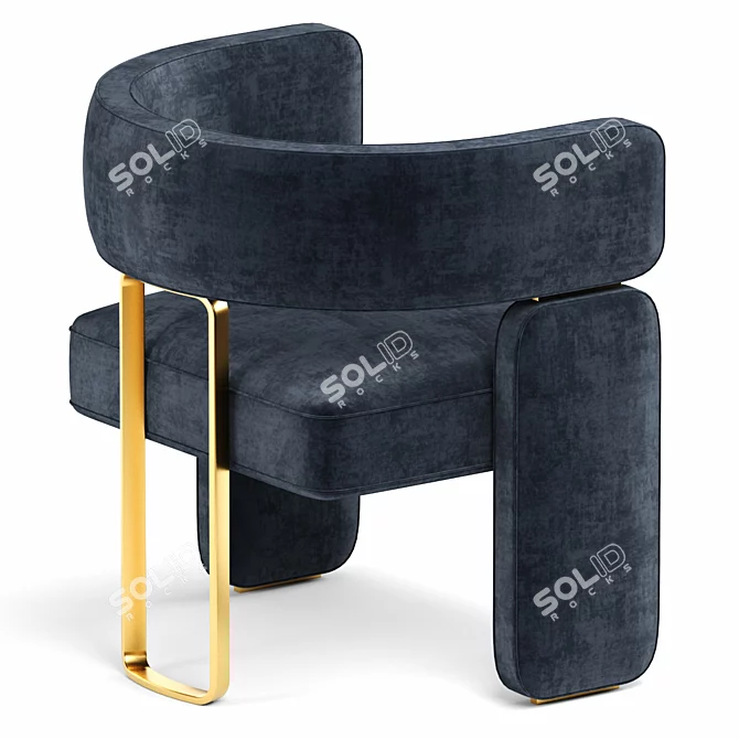 Contemporary Armchair Replica 3D model image 5