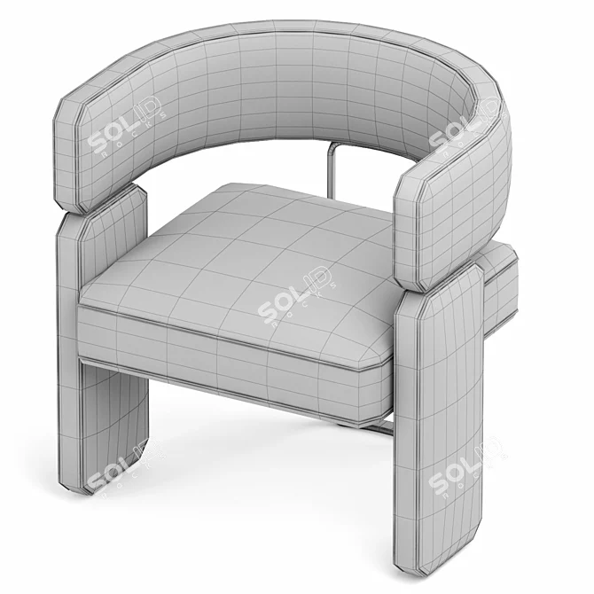 Contemporary Armchair Replica 3D model image 7