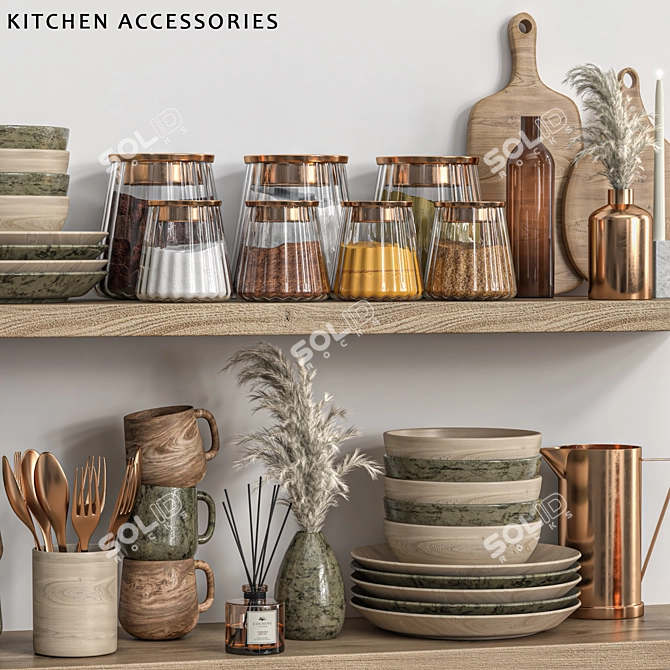 2015 Kitchen Accessories Set 3D model image 2