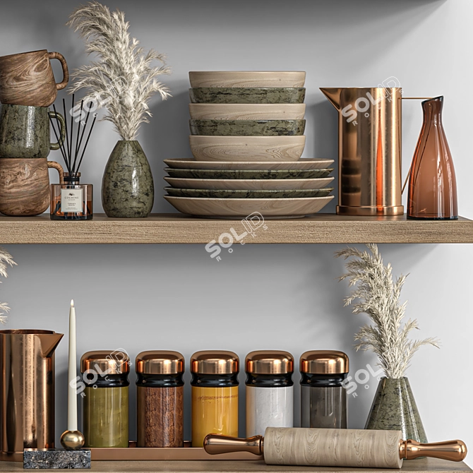 2015 Kitchen Accessories Set 3D model image 5