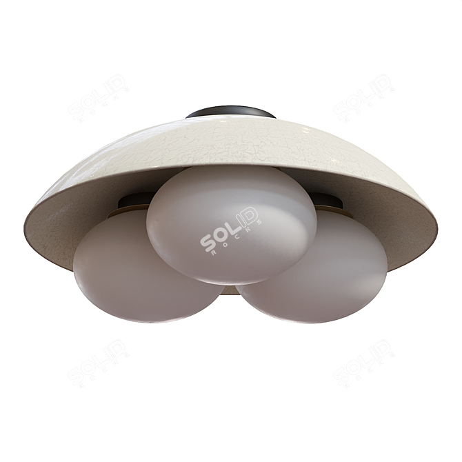 Sleek Glaze Flush Mount: Modern Elegance at Its Best 3D model image 4