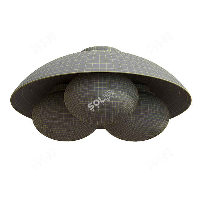 Sleek Glaze Flush Mount: Modern Elegance at Its Best 3D model image 5