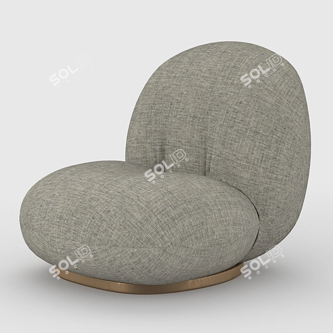 Cloudlike Comfort: Pacha Lounge Chair by GUBI 3D model image 1