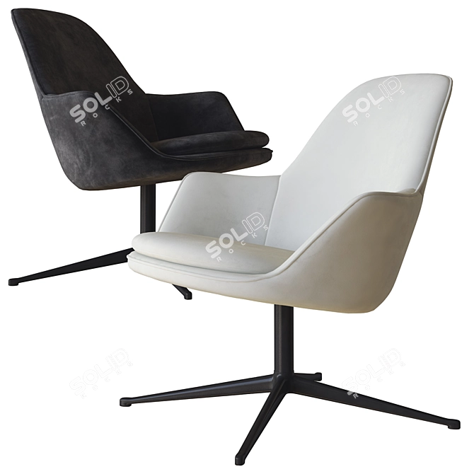 Modern Adelaide Armchair by BoConcept 3D model image 2