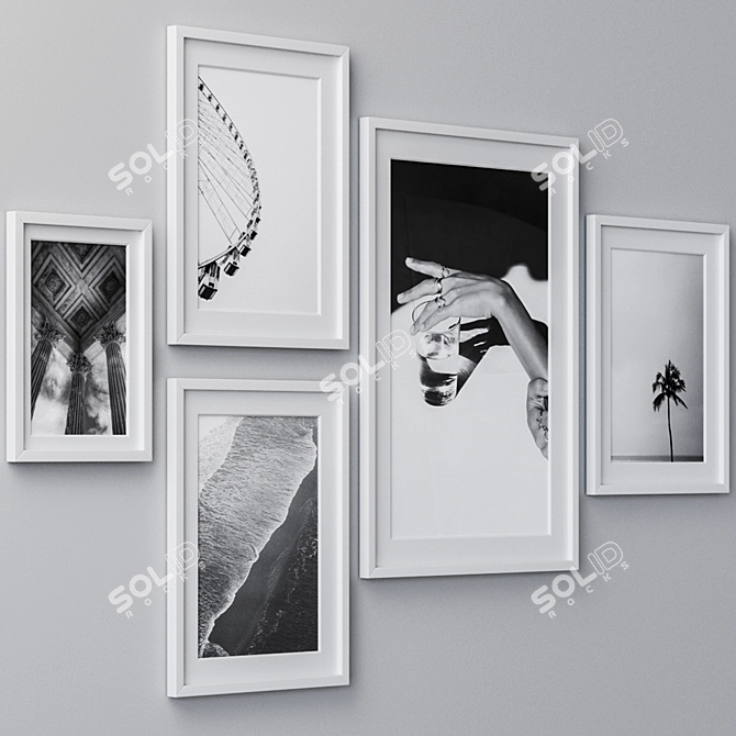 Modern Home Decor Wall Paintings 3D model image 3