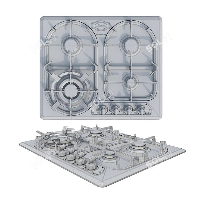 Kaiser KG Turbo Gas Hob 3D model image 5