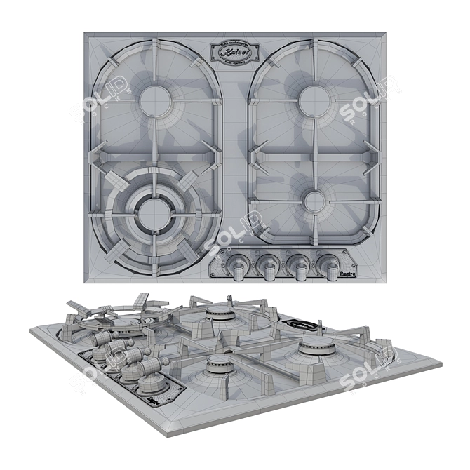 Kaiser KG Turbo Gas Hob 3D model image 11