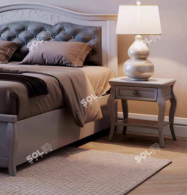 Cleopatra Bedside Table: Elegant and Functional 3D model image 4
