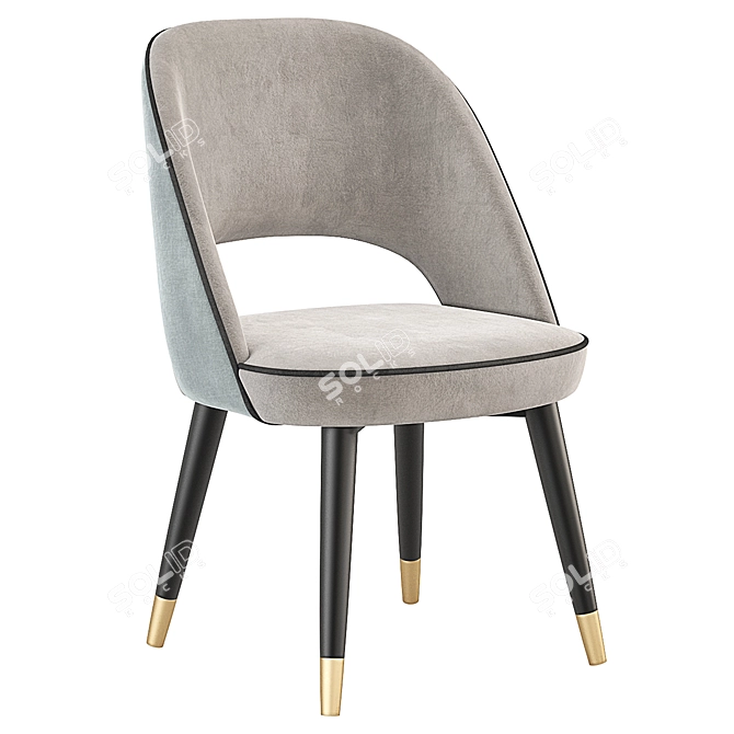 Colette Baxter Velvet Chair 3D model image 1