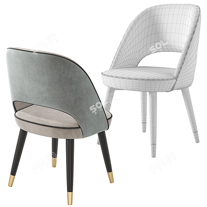 Colette Baxter Velvet Chair 3D model image 7