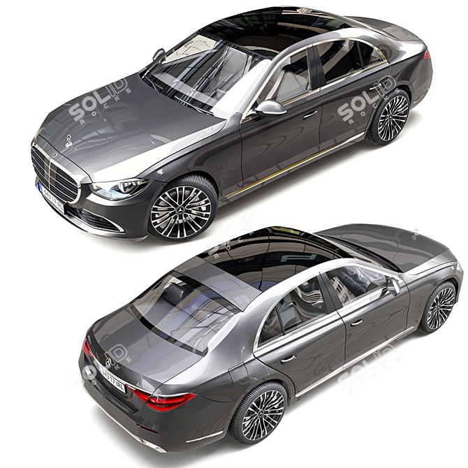 Luxury Safeguard: Mercedes S680 2022 3D model image 3