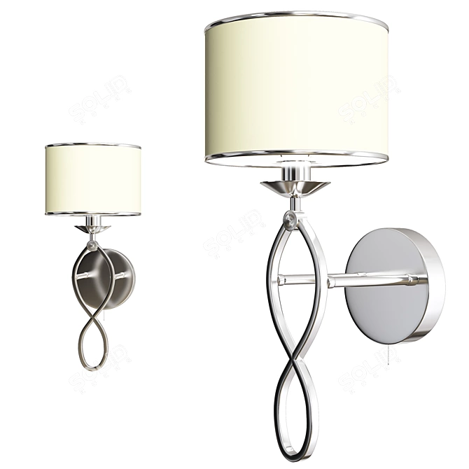 Elegant Lampshade Sconce 3D model image 2