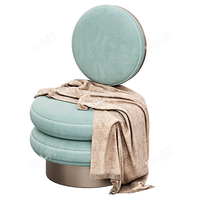 Elegant Grace Armchair: Perfectly Sized 3D model image 4