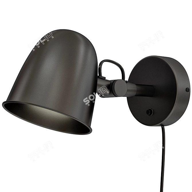 Modern SKURUP Wall Lamp: Sleek Black Design 3D model image 1