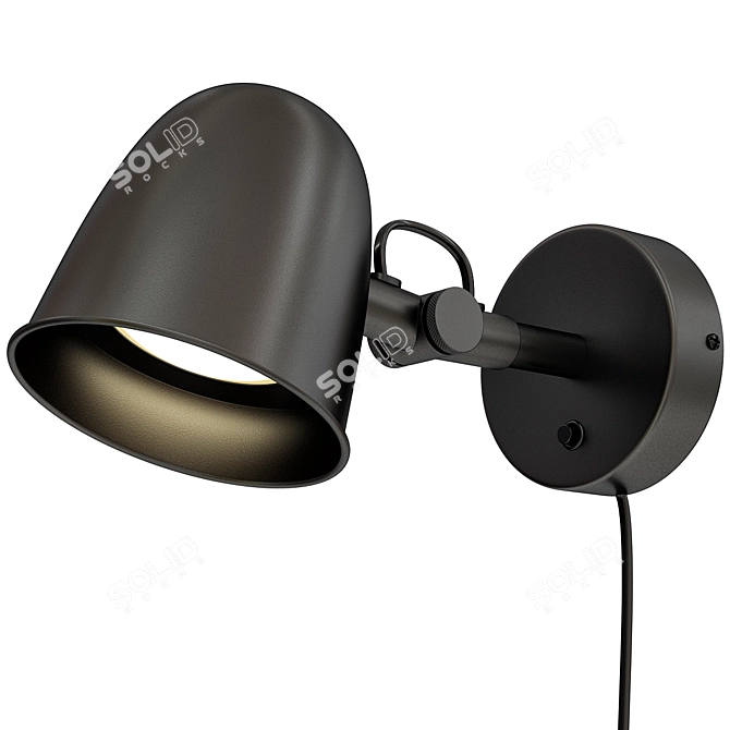 Modern SKURUP Wall Lamp: Sleek Black Design 3D model image 5