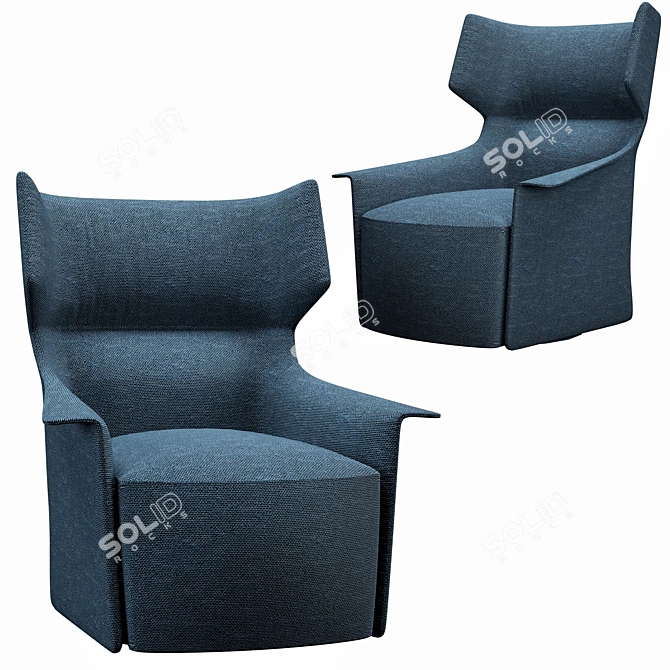 Elegant Santa Monica Armchair 3D model image 4