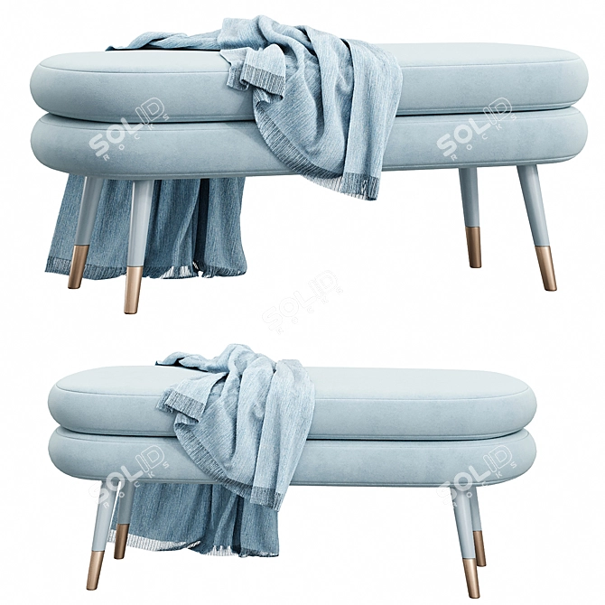  Comfy Double Marshmallow Stool 3D model image 1