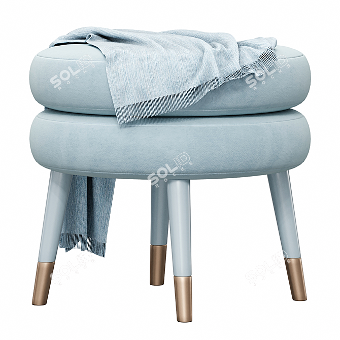 Cozy Marshmallow Stool 3D model image 1