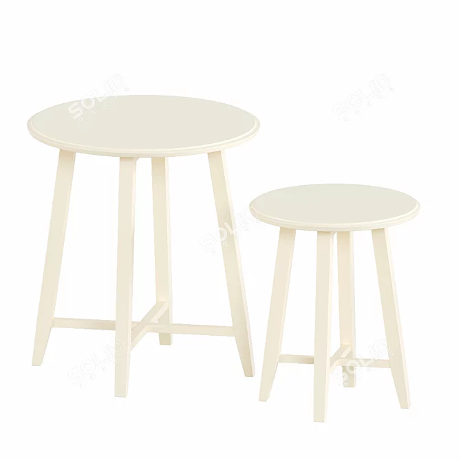 Modern 2-Piece KRAGSTA Table Set 3D model image 2