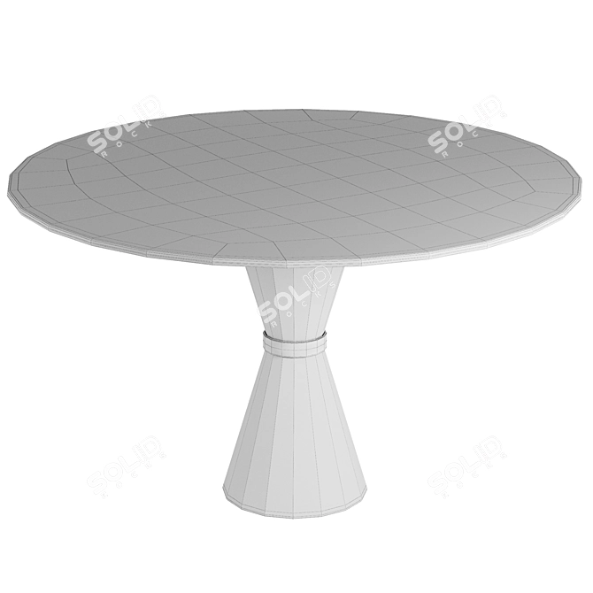 Elegant Vinicius Marble Glass Table 3D model image 2