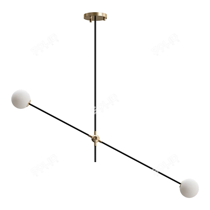 Elegant Ivanna Pendant Light 3D model image 1