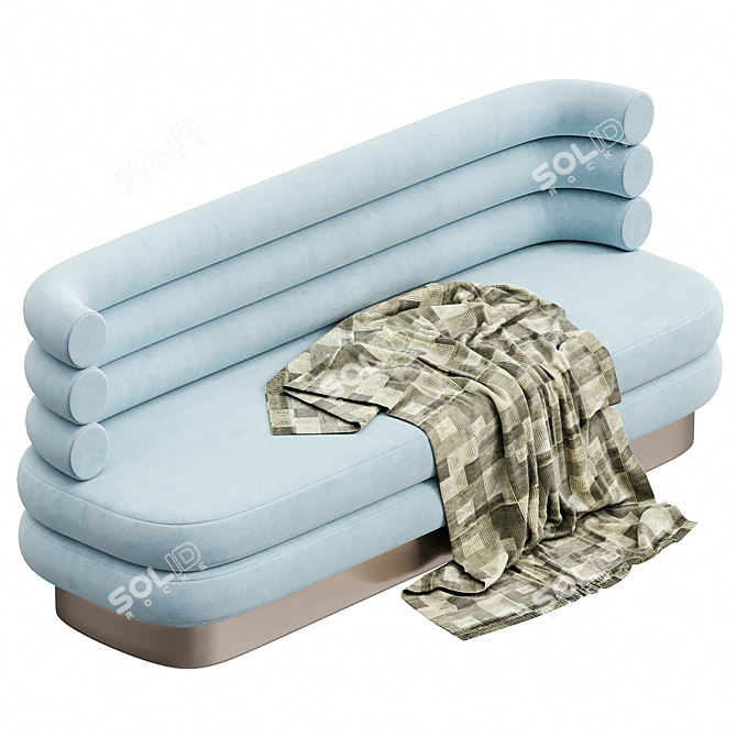 Fluffy Delight Marshmallow Sofa 3D model image 2