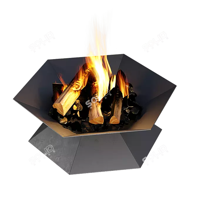 Epic Flame Fire Pit 3D model image 6