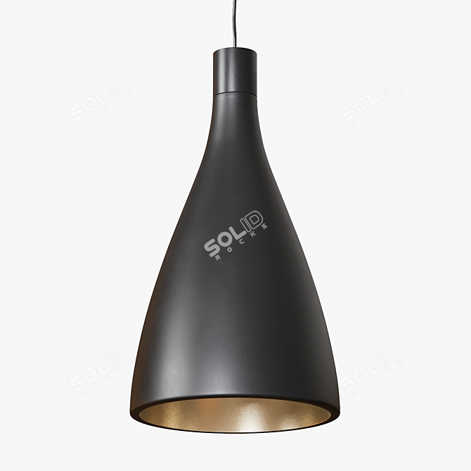 Title: Sleek Swell Pendant Light 3D model image 2