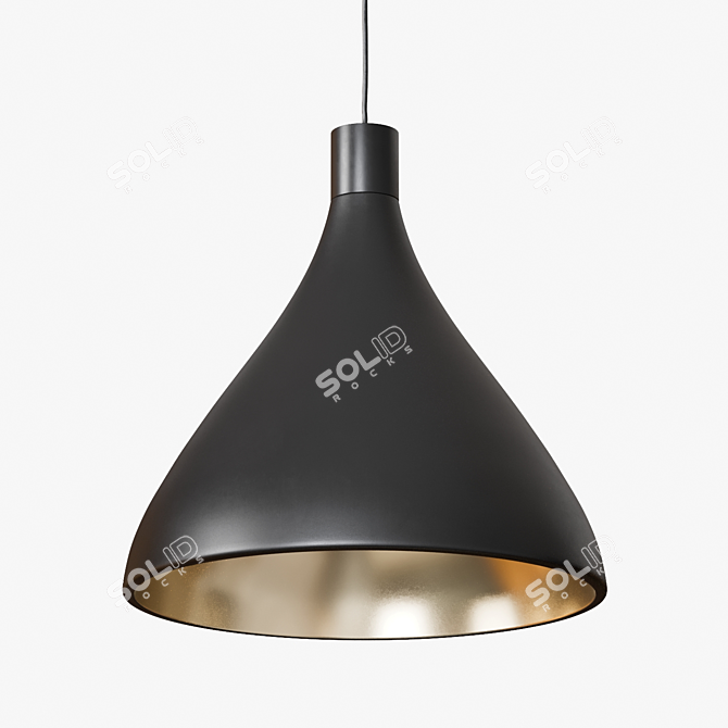 Title: Sleek Swell Pendant Light 3D model image 6