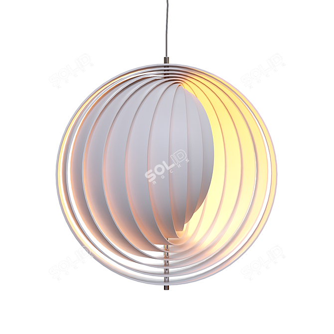 Title: Moon Art Lamp Collection 3D model image 1