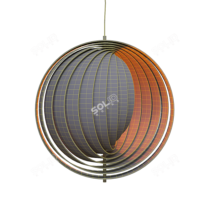 Title: Moon Art Lamp Collection 3D model image 5