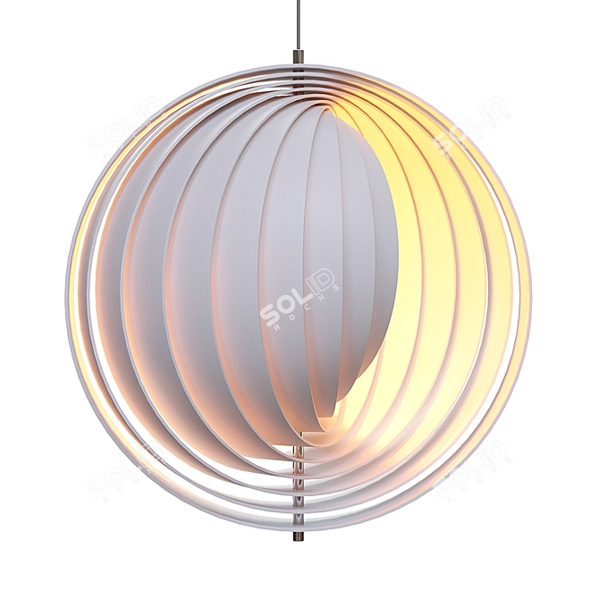 Title: Moon Art Lamp Collection 3D model image 7