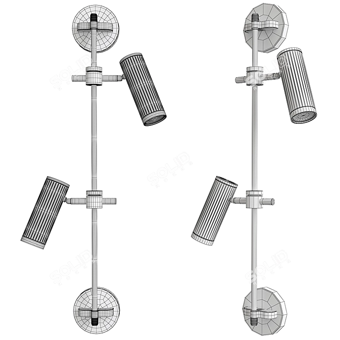 Modern LED Wall Lamp - Trigger 3D model image 2