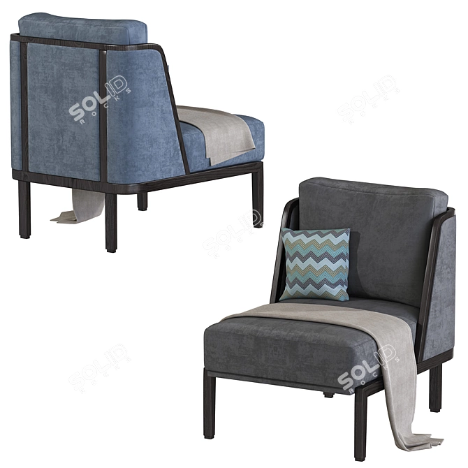 Regal Lounge Chair 3D model image 2