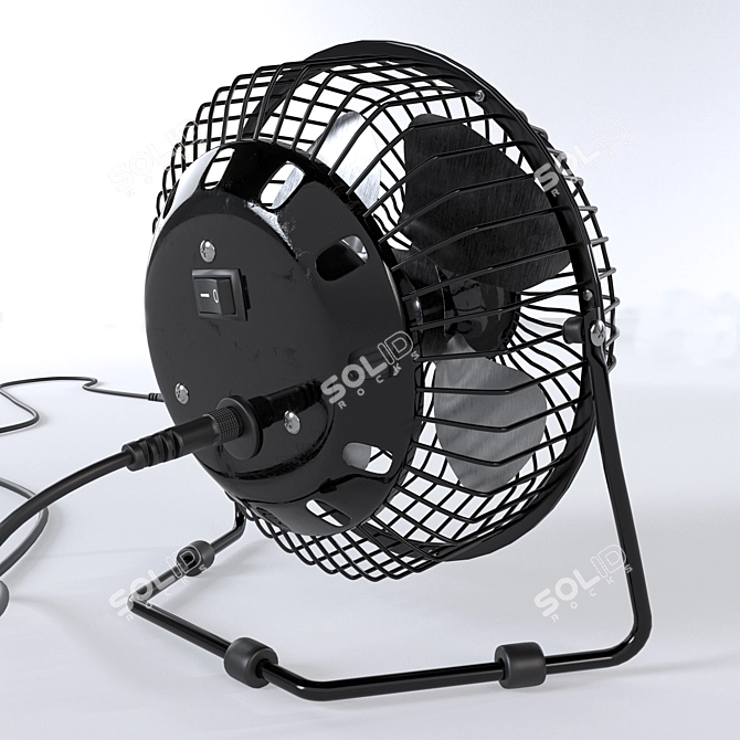 Portable USB Fan: Trisa 3D model image 2