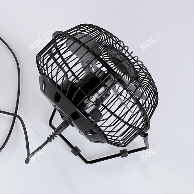 Portable USB Fan: Trisa 3D model image 3