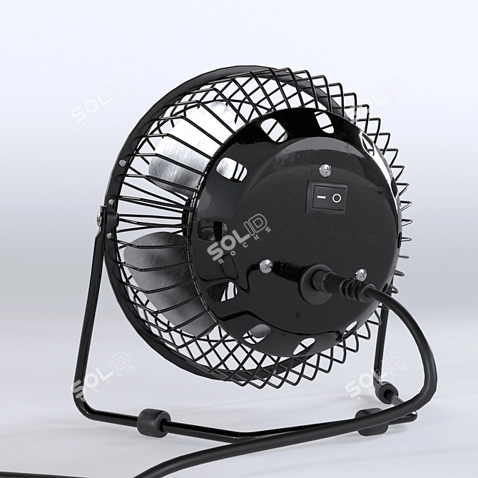 Portable USB Fan: Trisa 3D model image 4