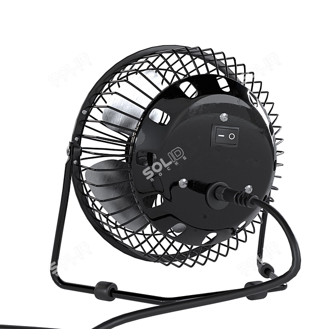 Portable USB Fan: Trisa 3D model image 8