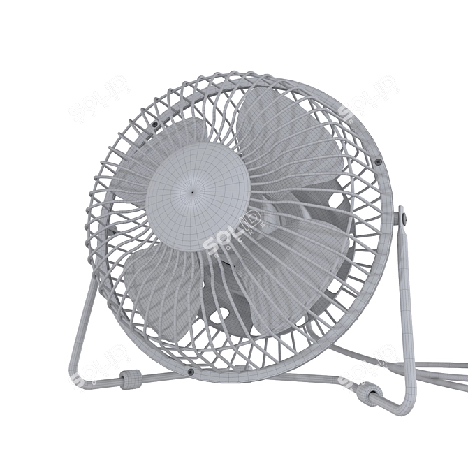 Portable USB Fan: Trisa 3D model image 9