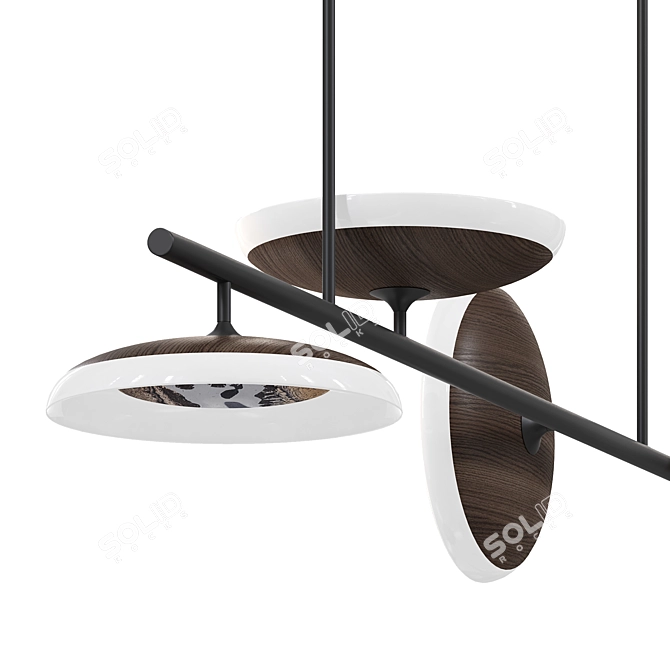 Wooden LED Rack Lamp - Lampatron SWEEP 3D model image 3