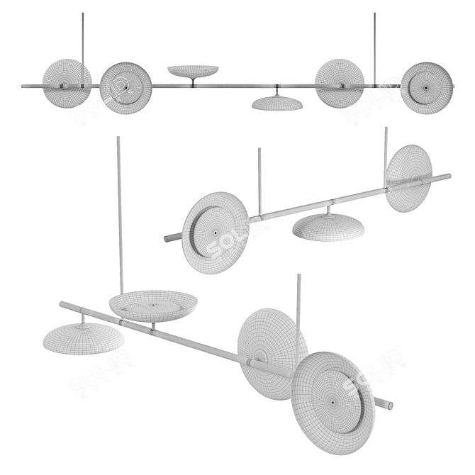 Wooden LED Rack Lamp - Lampatron SWEEP 3D model image 7