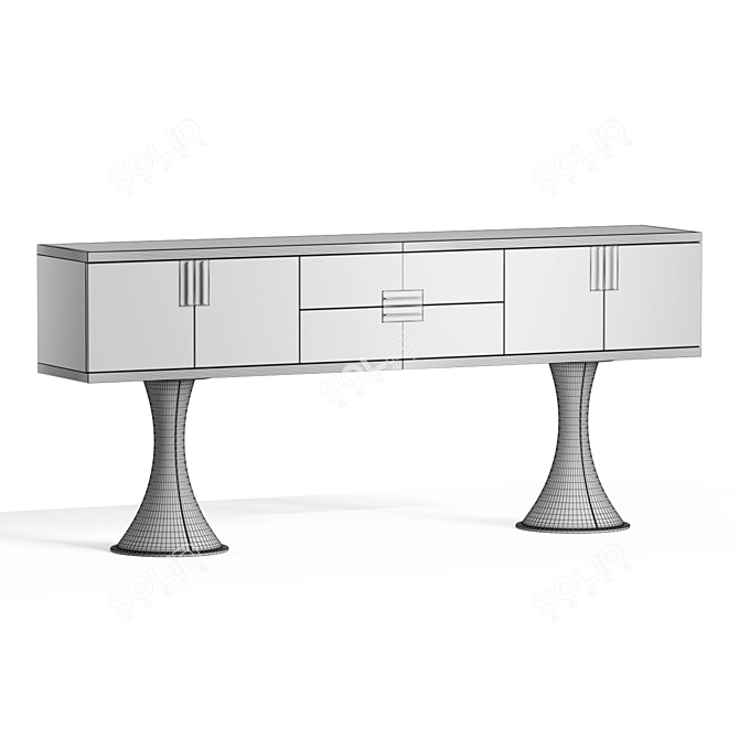 Elegant Longhi Oscar Sideboard 3D model image 4